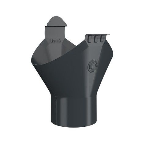Lindab Steel Gutter Outlet 100mm - 150mm Anthracite Grey