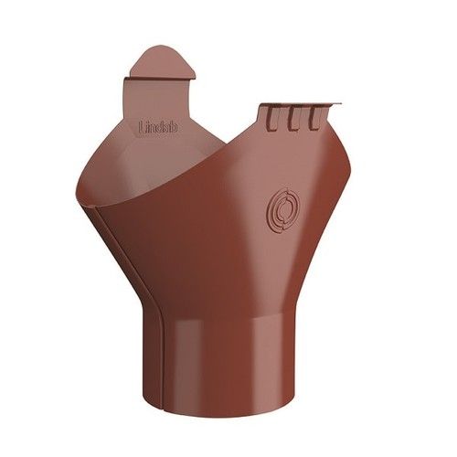 Lindab Steel Gutter Outlet 100mm - 150mm Tile Red