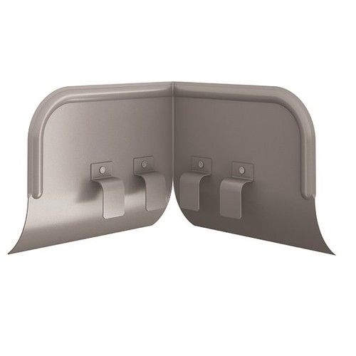 Lindab Steel Gutter Corner Overflow Protector - Anthracite Metallic