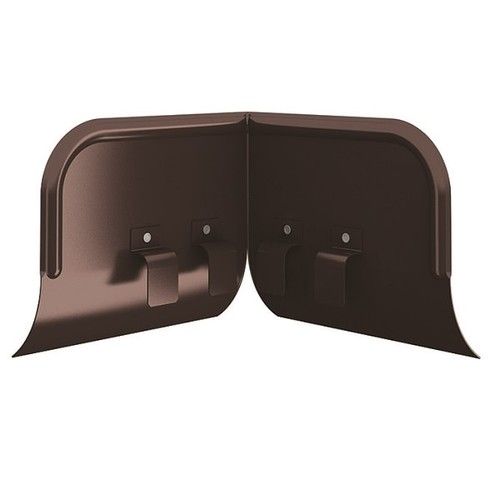 Lindab Steel Gutter Corner Overflow Protector - Coffee Brown