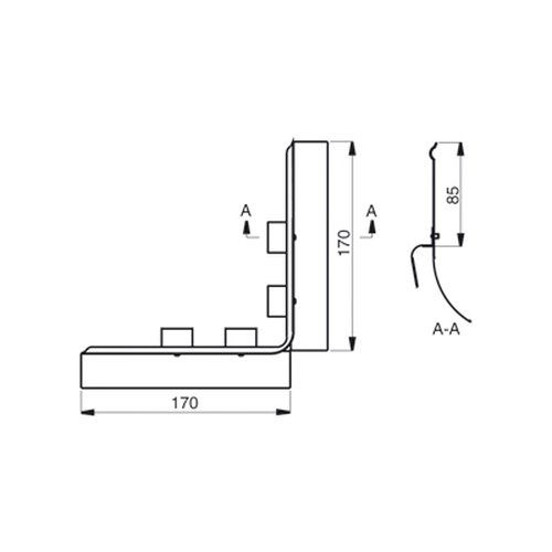 Lindab Steel Gutter Corner Overflow Protector - Coffee Brown
