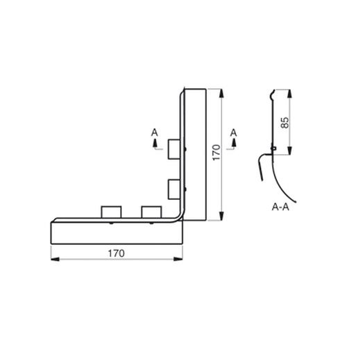 Lindab Magestic Steel Corner Overflow Protector Galvanised