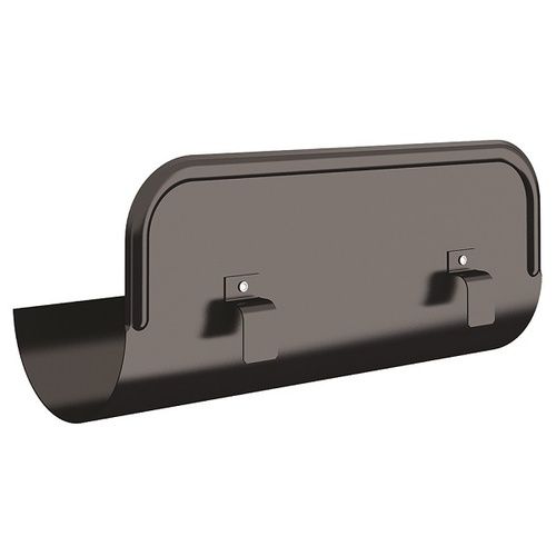 Lindab Steel Gutter Straight Overflow Protector - 150mm Black