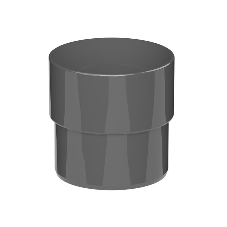 Galeco Round PVC Offset Downpipe Kit Graphite Grey - 100mm Diameter