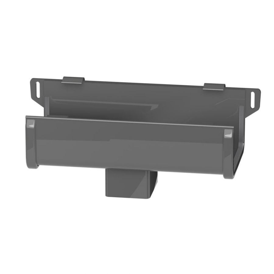 Galeco Square Industrial PVC Gutter Kit Galeco Grey - 135mm