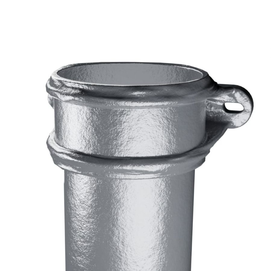 Cast Iron Round Eared Downpipe - Socket Both Ends - 100mm x 1829mm Primed