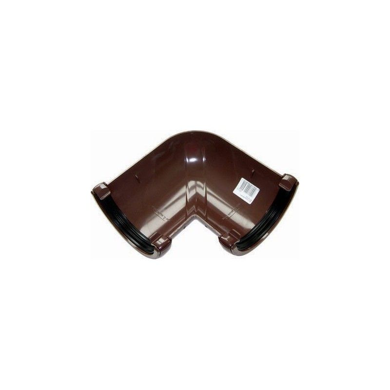 FloPlast Half Round Gutter Angle - 90 Degree x 112mm Brown
