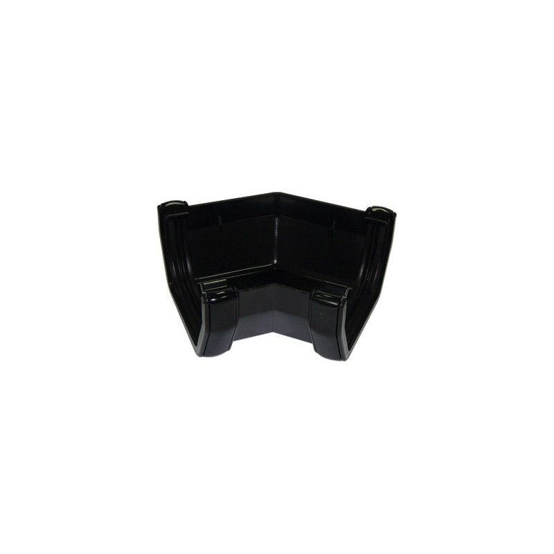 FloPlast Square Gutter Angle - 135 Degree x 114mm Black - Pack of 2