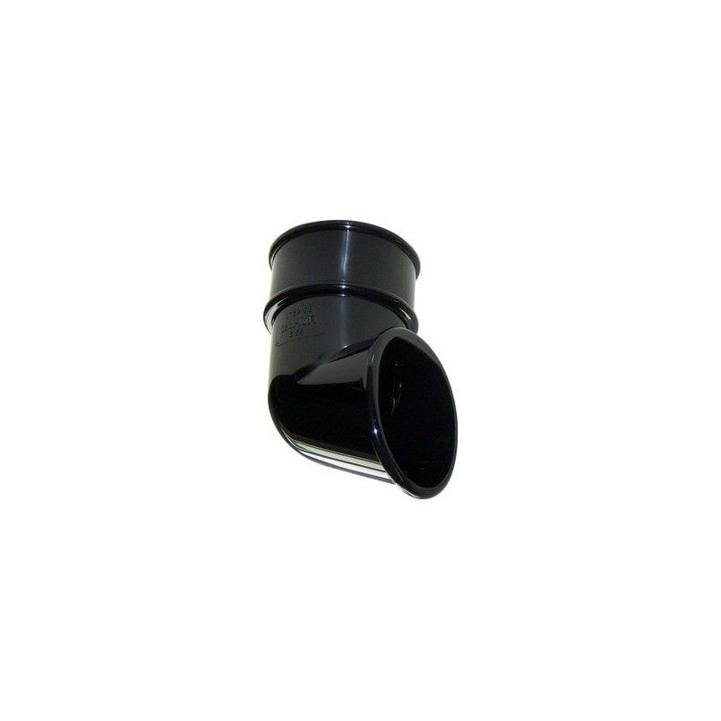 FloPlast Mini Gutter Downpipe Shoe - 50mm Black - Pack of 2