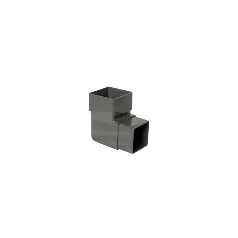FloPlast Square Downpipe Bend - 92.5 Degree x 65mm Anthracite Grey