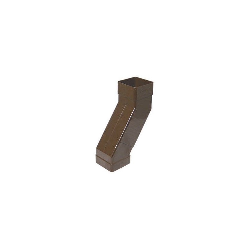 FloPlast Square Downpipe Adjustable Offset Bend - 65mm Brown
