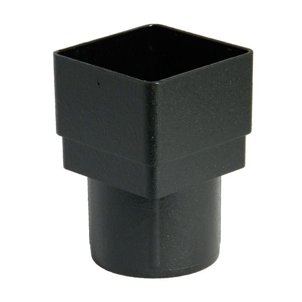 FloPlast Cast Iron Effect Square to Round Downpipe Adaptor