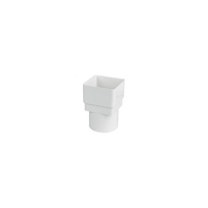 FloPlast PVC Square to PVC Round Downpipe Adaptor - White