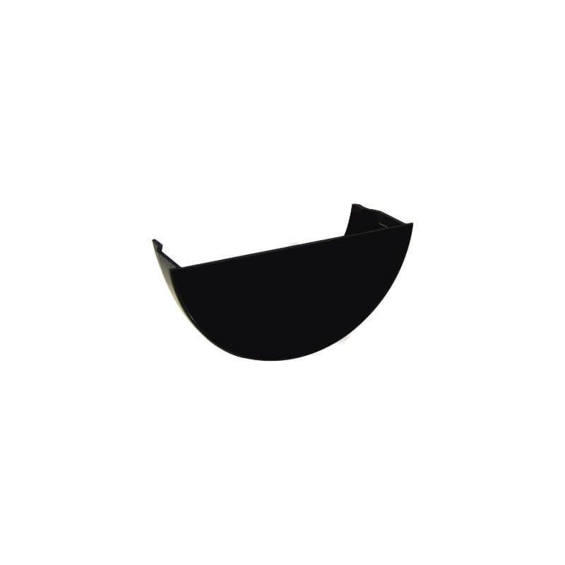 FloPlast Half Round Gutter Internal Stopend - 112mm Black - Pack of 2