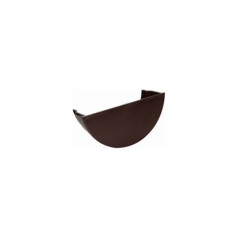 FloPlast Half Round Gutter Internal Stopend - 112mm Brown