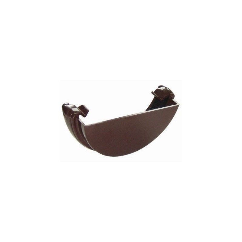 FloPlast Mini Gutter External Stopend - 76mm Brown