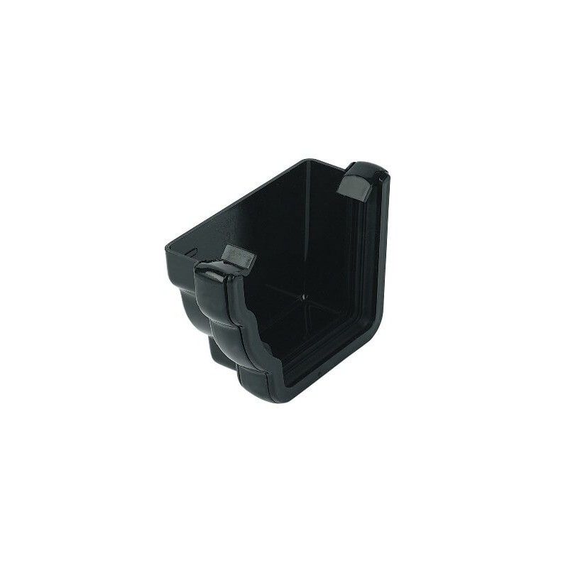 FloPlast Ogee Gutter External Stopend Left Hand - 110mm x 80mm Black