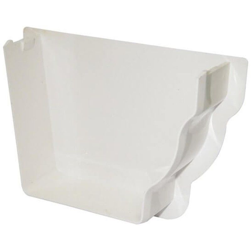FloPlast Ogee Gutter Internal Stopend Right Hand - 110mm x 80mm White
