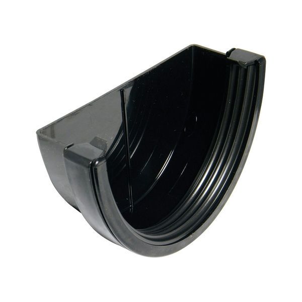 FloPlast Industrial/ Xtraflo Gutter External Stopend - 170mm Black