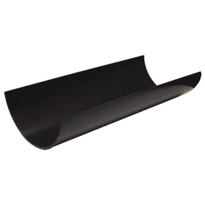 FloPlast Half Round Gutter - 112mm x 2mtr Black