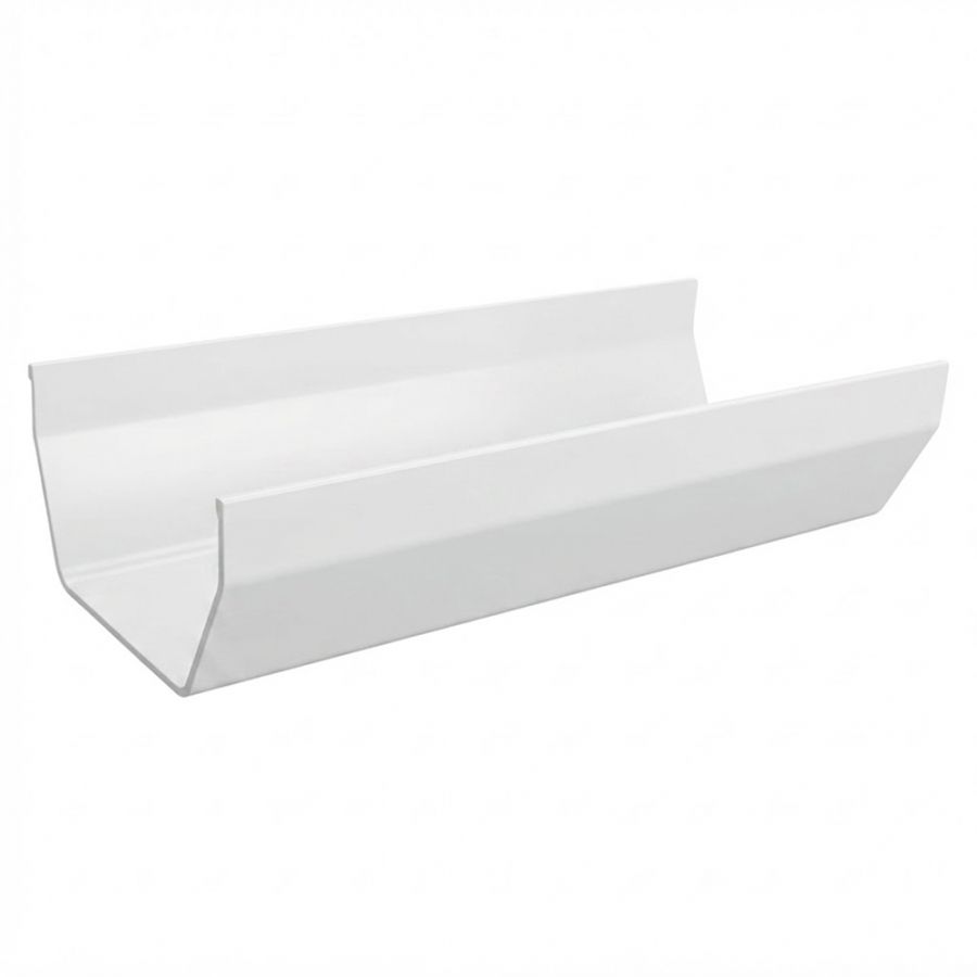 FloPlast Square Gutter - 114mm x 4mtr White - Pack of 2