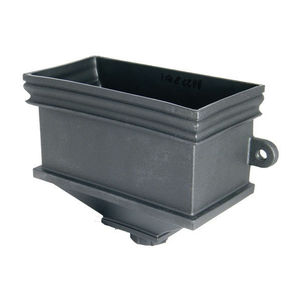 FloPlast Cast Iron Effect Rectangular Gutter Hopper - 65/68mm