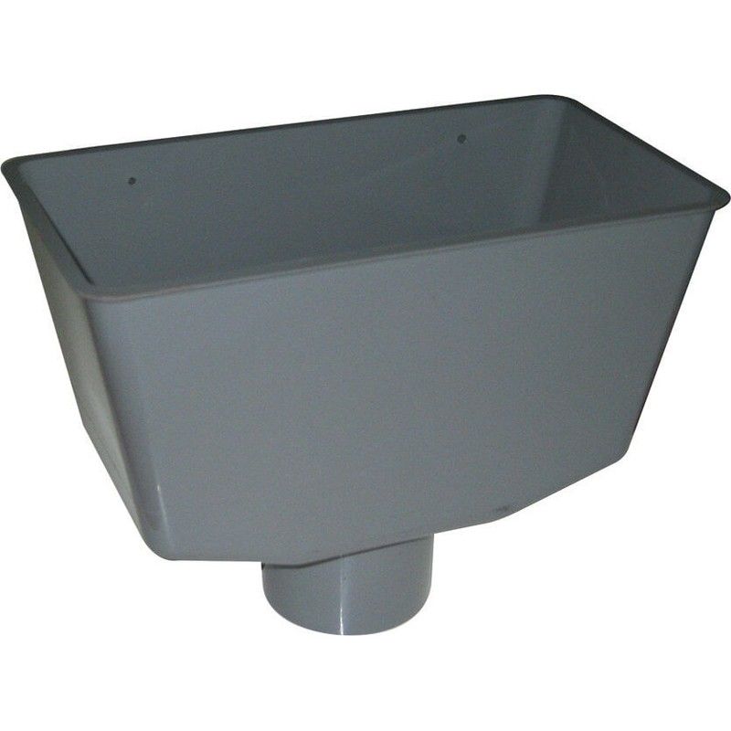 FloPlast Downpipe Universal Round/ Square Hopper - Grey
