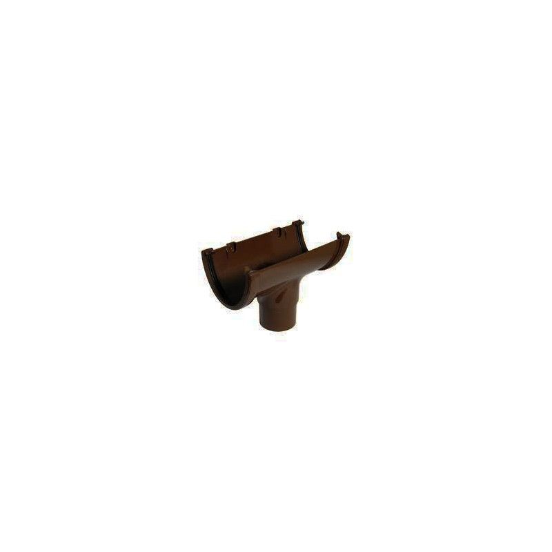 FloPlast Deepflow/ Hi-Cap Gutter Running Outlet - 115mm x 75mm Brown