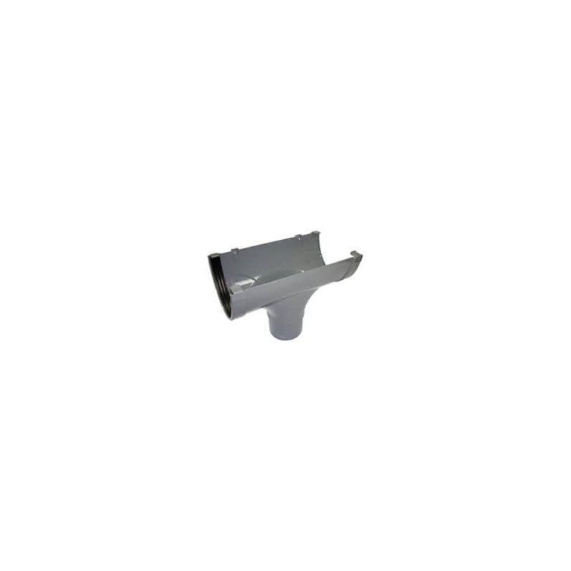 FloPlast Deepflow/ Hi-Cap Gutter Running Outlet - 115mm x 75mm Grey