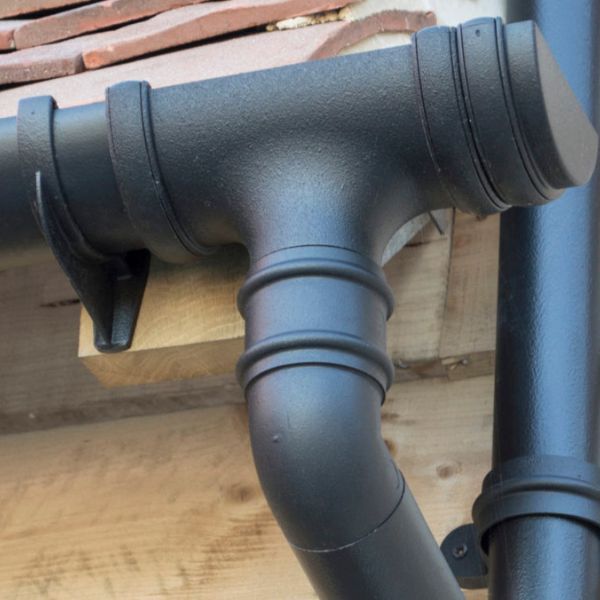 FloPlast Cast Iron Effect Round Downpipe Plain Ended - 68mm x 2.5mtr