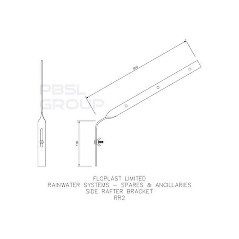 FloPlast Gutter Universal Side Rafter Bracket