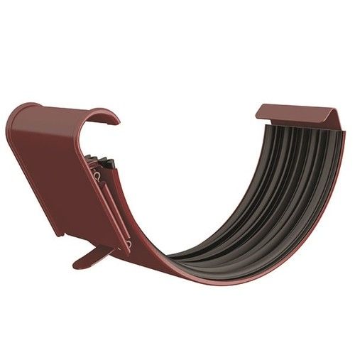 Lindab Steel Gutter Union - 100mm Dark Red