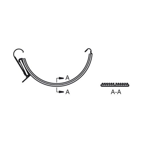 Lindab Steel Gutter Union - 100mm Silver Metallic