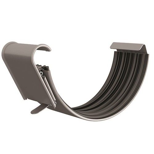Lindab Steel Gutter Union - 125mm Anthracite Metallic