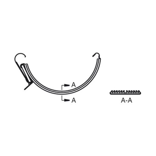 Lindab Steel Gutter Union - 125mm Black