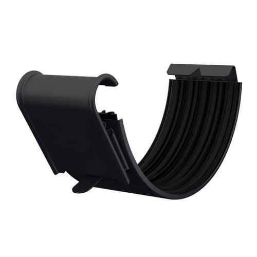 Lindab Steel Gutter Union - 125mm Matte Black