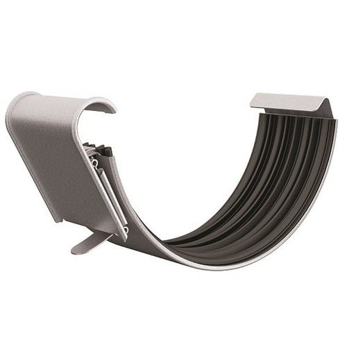 Lindab Steel Gutter Union - 150mm Silver Metallic