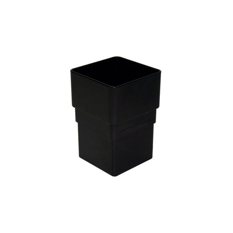 FloPlast Square Downpipe Socket - 65mm Black