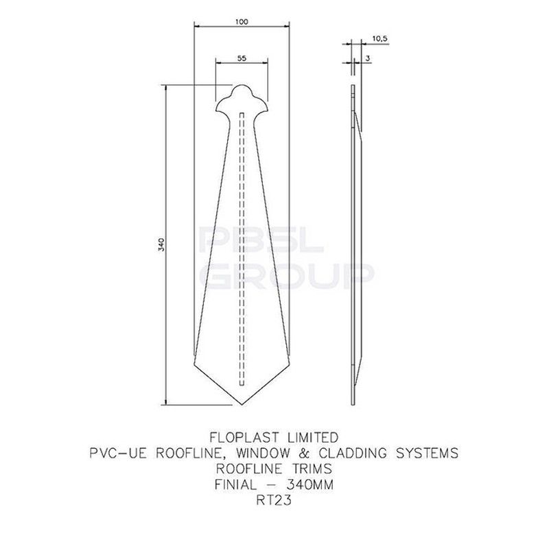 Golden Oak Fascia Bargeboard Finial - 340mm