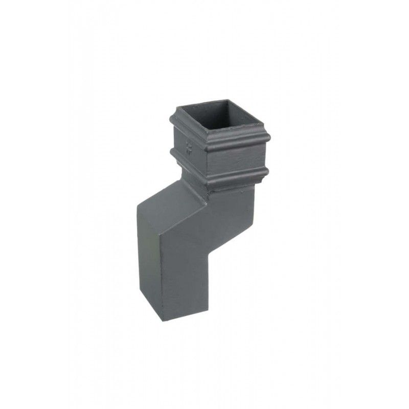 Cast Iron Rectangular Downpipe - 75mm Front Projection 100mm x 75mm Primed