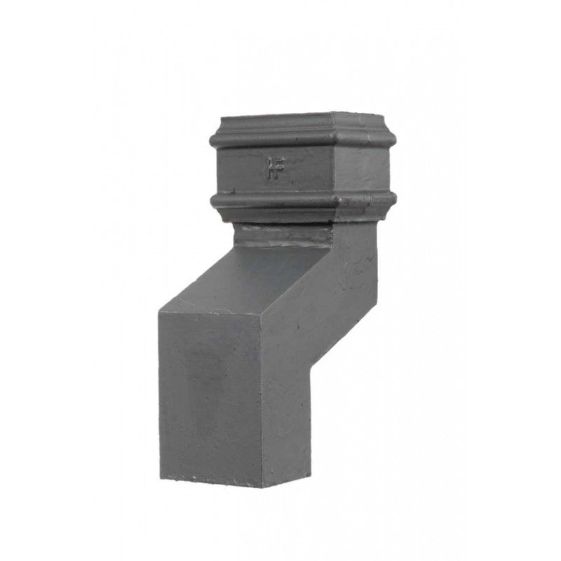 Cast Iron Rectangular Downpipe - 115mm Front Projection 100mm x 75mm Primed