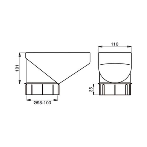 Lindab Drain Trap - 100mm Black