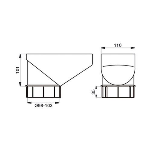 Lindab Steel Drain Trap - 100mm Coffee Brown