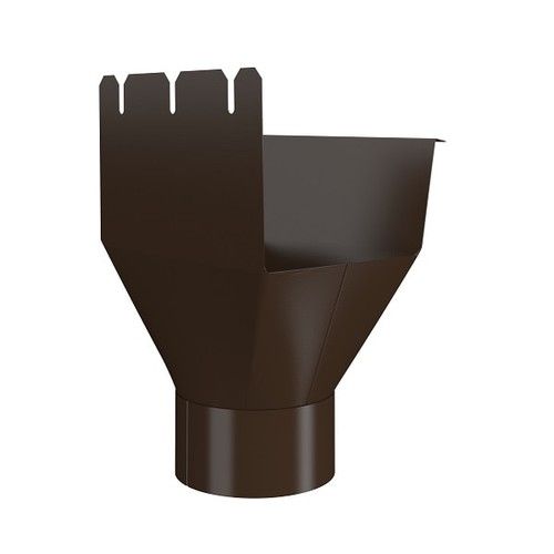 Lindab Rectangular Steel Gutter Outlet 75mm - 140mm Brown