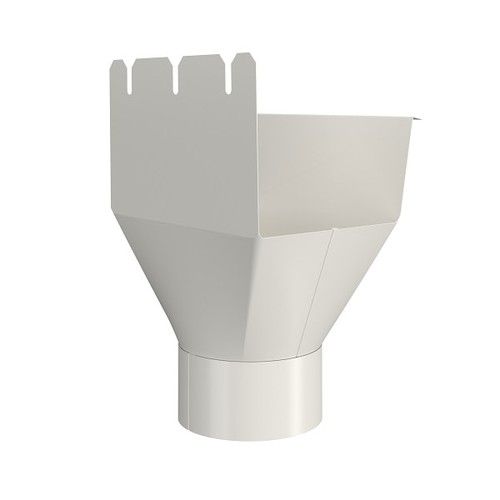 Lindab Rectangular Steel Gutter Outlet 100mm - 140mm Antique White