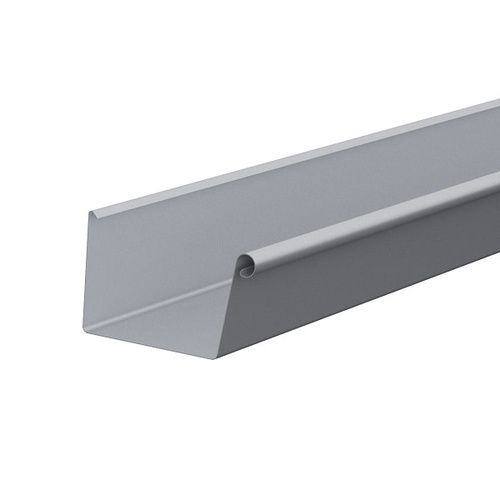 Lindab Magestic Rectangular Steel Gutter - 140mm x 3mtr Galvanised