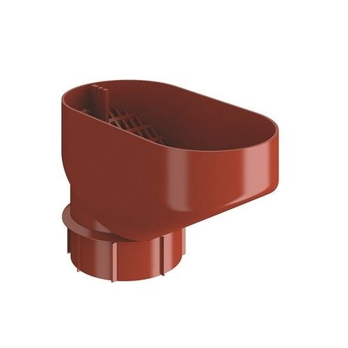 Lindab Steel Drain Trap - 100mm Tile Red
