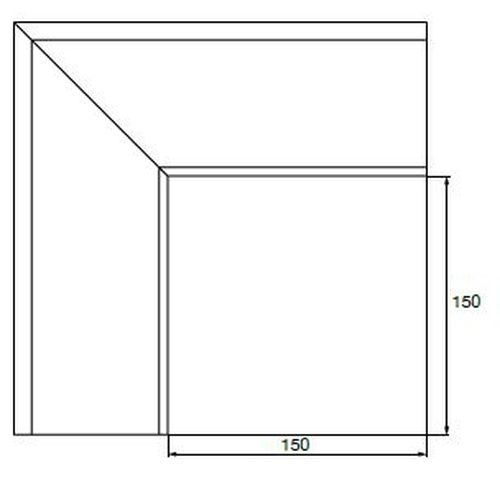 Lindab Rectangular Steel Gutter External Angle 90 - 140mm Black