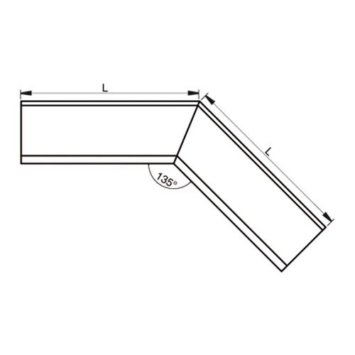 Lindab Steel Gutter Internal Angle 135 - 150mm Black