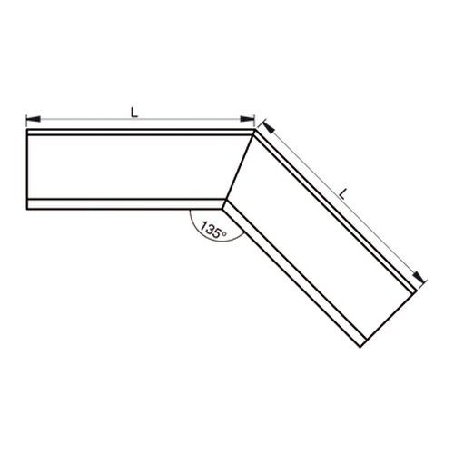Lindab Steel Gutter Internal Angle 135 - 150mm Graphite